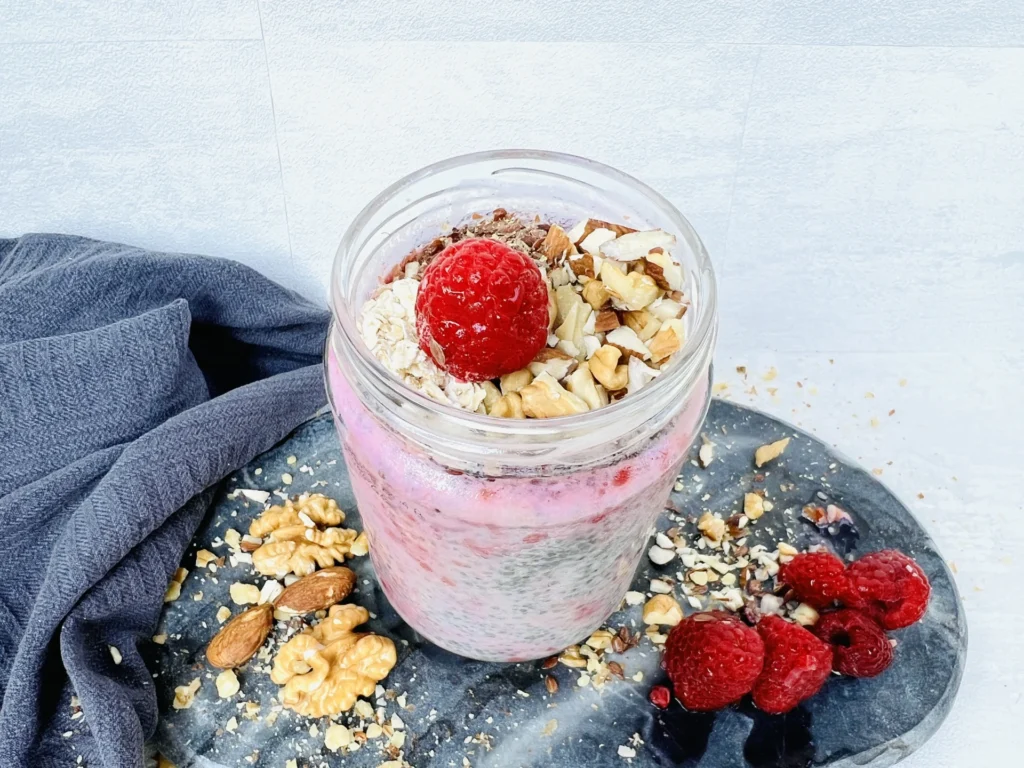 Chia Pudding met Frambozen (Overnight)